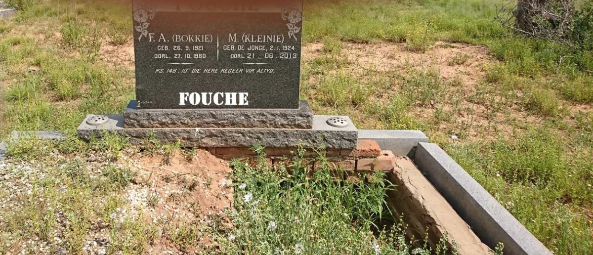 FOUCHE F.A. 1921-1980 & M. DE JONGE 1924-2013