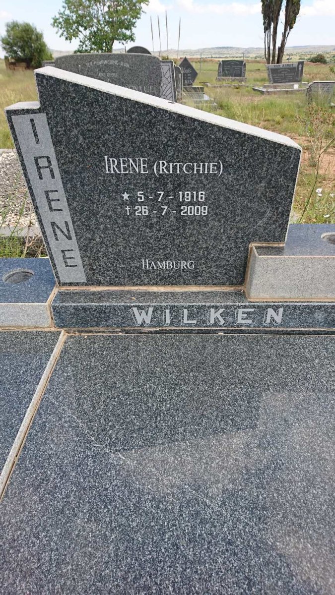 WILKEN Johan Adam 1914-1971 & Irene RITCHIE 1916-2009