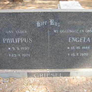 GRIESEL Philippus 1890-1974 &amp; Engela 1888-1970