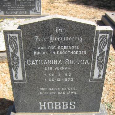 HOBBS Catharina Sophia nee VERMAAK 1912-1972