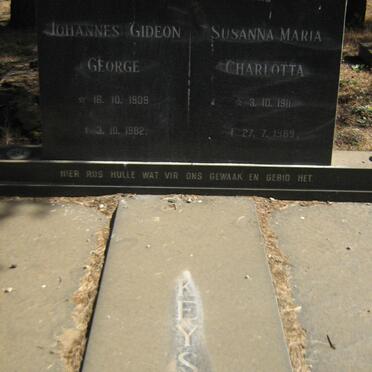 KEYSER Johannes Gideon George 1909-1982 &amp; Susanna Maria Charlotta 1911-1989