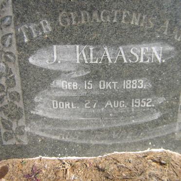 KLAASEN J. 1883-1952