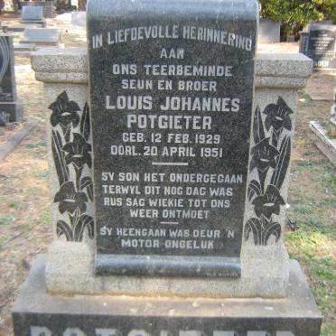 POTGIETER Louis Johannes 1929-1951