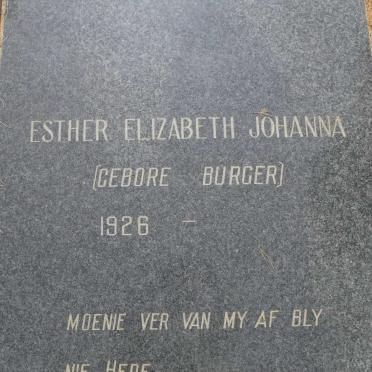 BESTER Petrus Andries Lourens 1922- &amp; Esther Elizabeth Johanna BURGER 1926-
