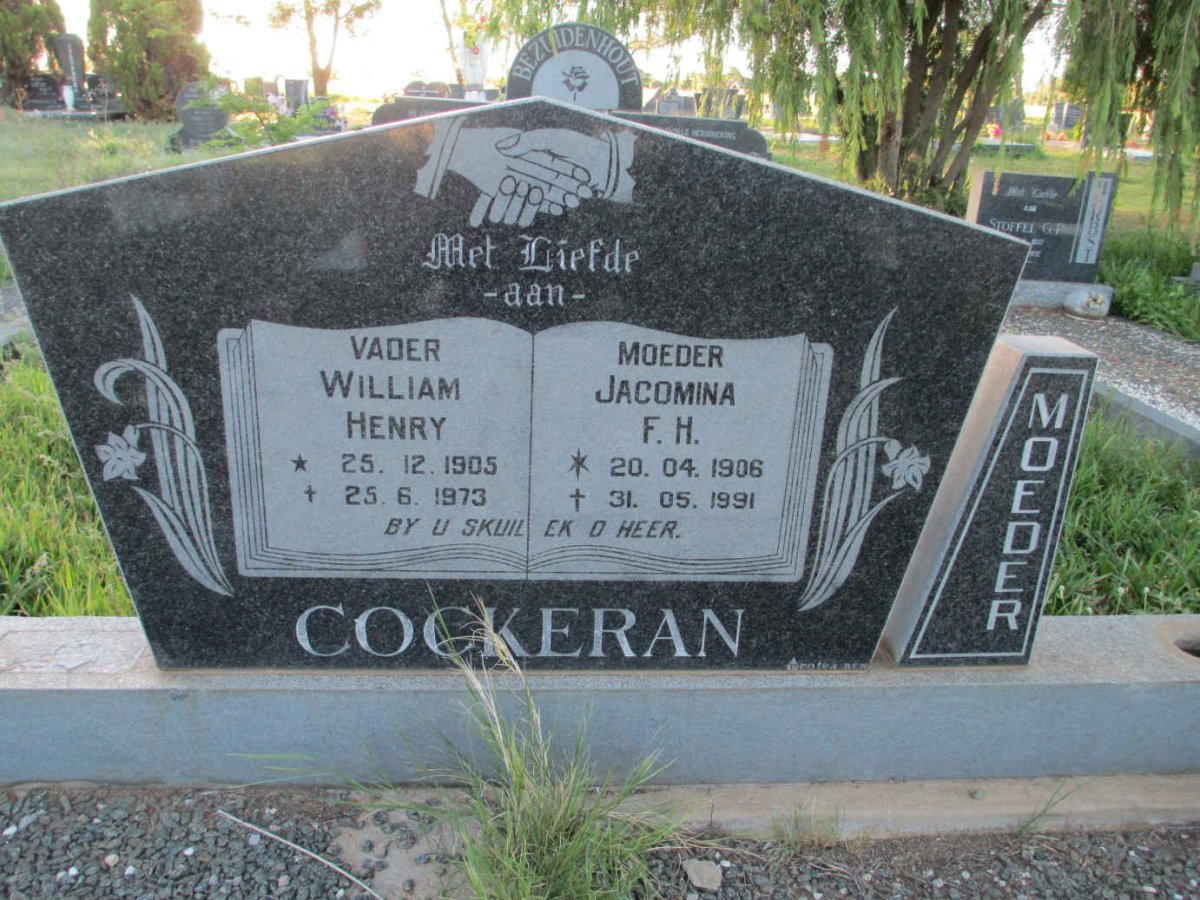 COCKERAN William Henry 1905-1973 & Jacomina F.H. 1906-1991