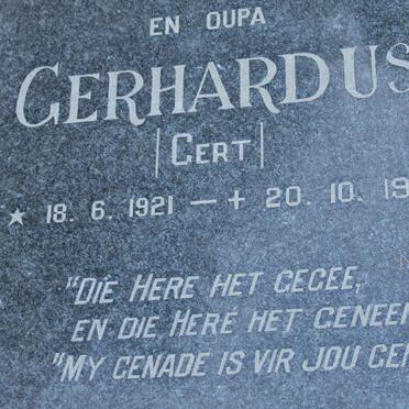 HEERDEN Gerhardus, van 1921-1992