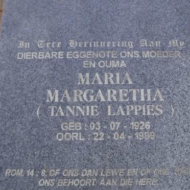 LABUSCHAGNE Willem Johannes 1926-2011 &amp; Maria Margaretha 1926-1999