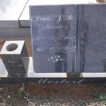 MOSTERT Louis J.B. 1931-2000 &amp; Elsa 1936-