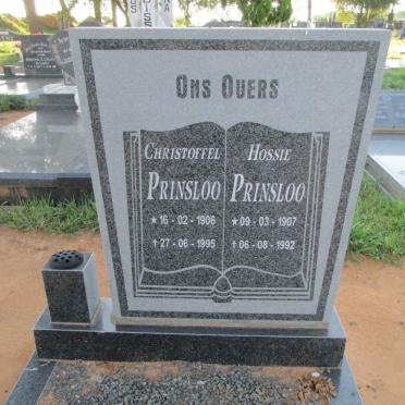 PRINSLOO Christoffel 1906-1995 &amp; Hossie 1907-1992