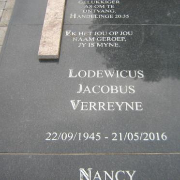 VERREYNE Lodewicus Jacobus 1945-2016