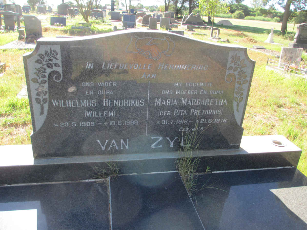 ZYL Wilhelmus Hendrikus, van 1909-1998 & Maria Margaretha PRETORIUS 1916-1976