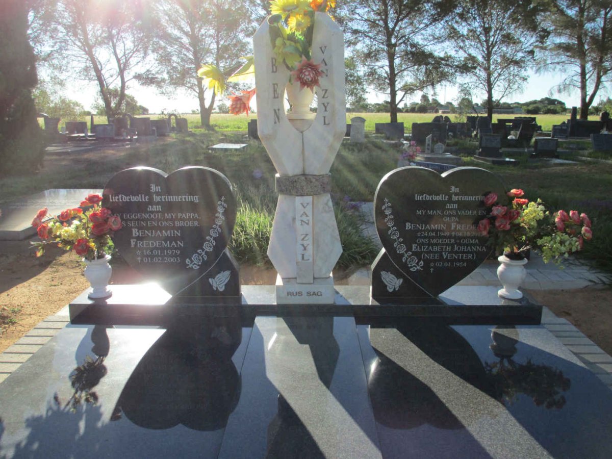 ZYL Benjamin Fredeman, van 1949-2013 & Elizabeth Johanna VENTER 1954- :: ZYL Benjamin Fredeman, van 1979-2003
