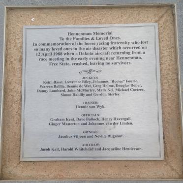 Hennenman Memorial 1988