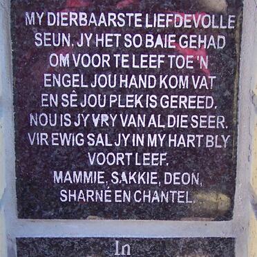 BREYTENBACH Lucas Petrus 1965-2011 :: PITTMANN Siegwald Franz 1939-2011