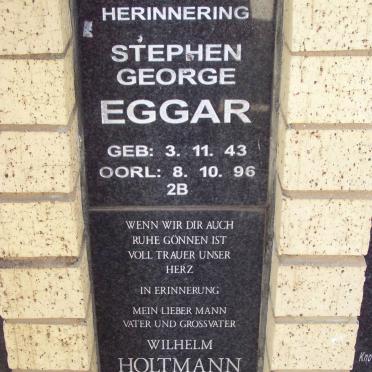 EGGAR Stephen George 1943-1996 :: HOLTMANN Wilhelm 1930-1996