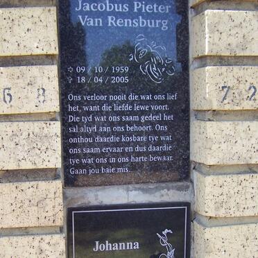 RENSBURG Jacobus Pieter, van 1959-2005 :: BLOEM Johanna Sesara 1916-2005