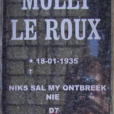 ROUX Molly, le 1935- :: VAN DER MERWE Pet 1926-2001