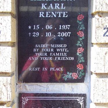 RENTE Hermann Karl 1937-2007 :: DIPPENAAR Jacobus Cornelius 1932-2011