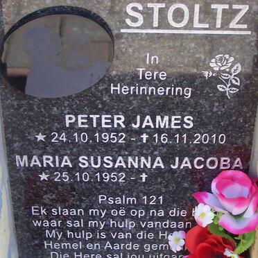 STOLTZ Peter James 1952-2010 &amp; Maria Susanna Jacoba 1952-