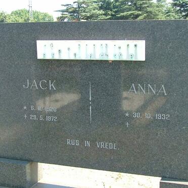 ? Jack 1920-1972 &amp; Anna 1932-