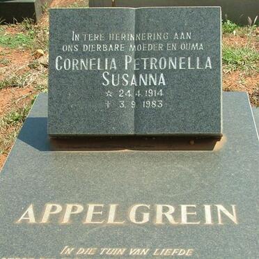 APPELGREIN Cornelia Petronella Susanna 1914-1983