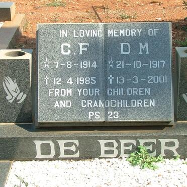 BEER C.F., de 1914-1985 &amp; D.M. 1917-2001