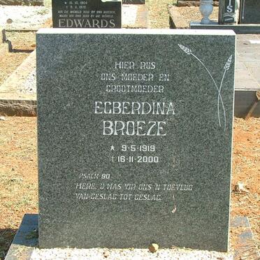 BROEZE Egberdina 1919-2000