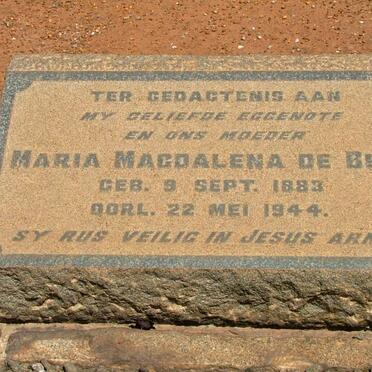 BEER Maria Magdalena, de 1883-1944