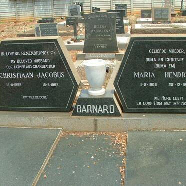 BARNARD Christiaan Jacobus 1898-1968 &amp; Maria Hendrina 1906-1994