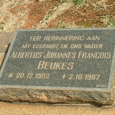 BEUKES Albertus Johannes Francois 1903-1967