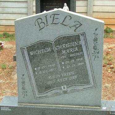 BIELA Wilhelm 1910-1977 &amp; Christina Maria MULDER 1919-1999