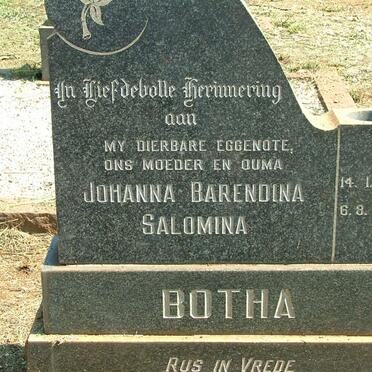 BOTHA Johanna Barendina Salomina 1916-1970