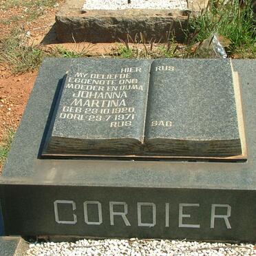 CORDIER Johanna Martina 1920-1971
