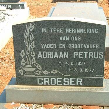 CROESER Adriaan Petrus 1987-1977