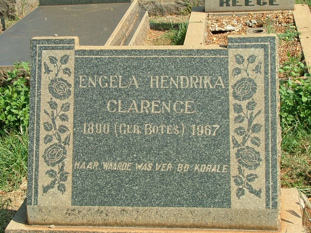 CLARENCE Engela Hendrika BOTES 1890-1967