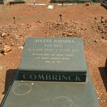 COMBRINCK Aletta Johanna nee NEL 1908-1975