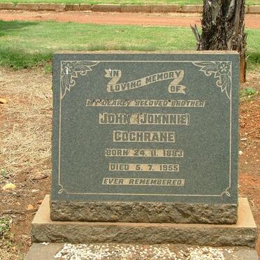 COCHRANE John 1883-1955