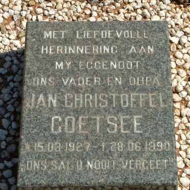 COETSEE Jan Christoffel 1927-1990