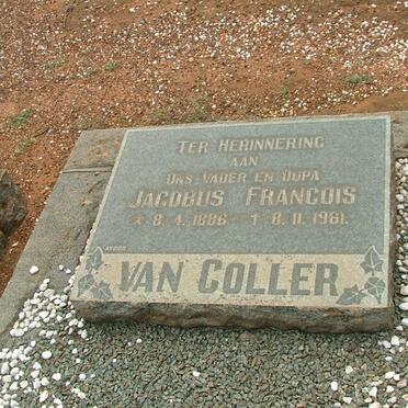COLLER Jacobus Francois, van 1886-1961