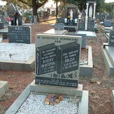 DEYSEL Barry Hertzog 1923-1973 &amp; Hilda 1930-1995