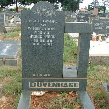 DUVENHAGE Jacobus Hendrik 1929-1969