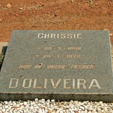 D'OLIVEIRA Chrissie 1898-1972