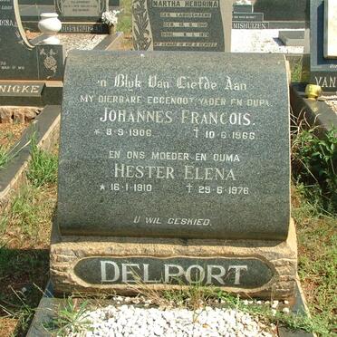 DELPORT Johannes Francois 1906-1966 &amp; Hester Helena 1910-1976