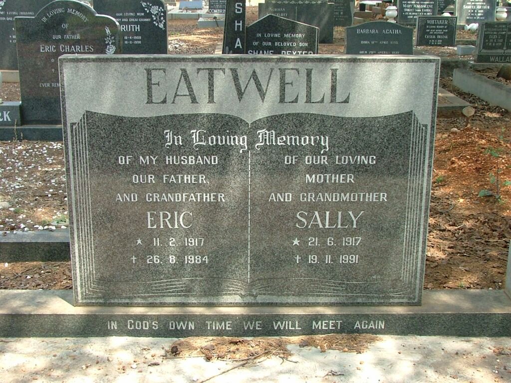 EATWELL Eric 1917-1984 &amp; Sally 1917-1991