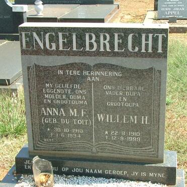 ENGELBRECHT Willem H. 1910-1999 &amp; Anna M.F. DU TOIT 1910-1994