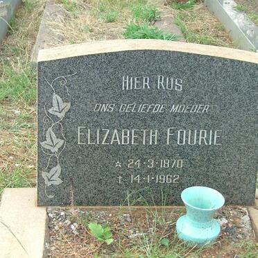 FOURIE Elizabeth 1870-1962