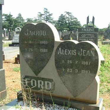 FORD Alexis Jean 1987-1987 :: FORD Jarrod 1988-1988