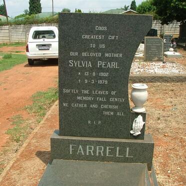 FARREL Sylvia Pearl 1902-1979