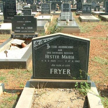 FRYER Hester Maria 1935-1982