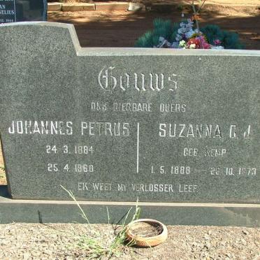 GOUWS Johannes Petrus 1884-1960 &amp; Suzanna C.J. KEMP 1888-1973
